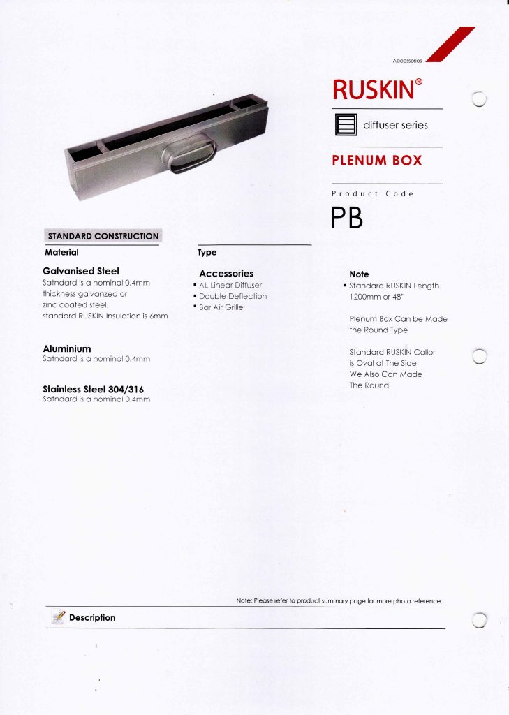Plenum Box – Ruskin (M) Sdn Bhd